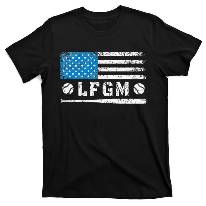 Lfgm American Flag Baseball Fan Gifts Lfgm T-Shirt