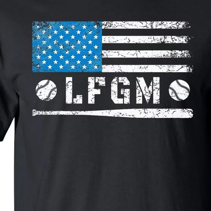 Lfgm American Flag Baseball Fan Gifts Lfgm Tall T-Shirt