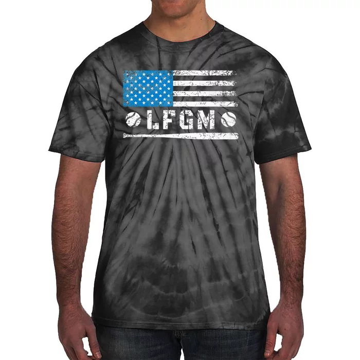 Lfgm American Flag Baseball Fan Gifts Lfgm Tie-Dye T-Shirt