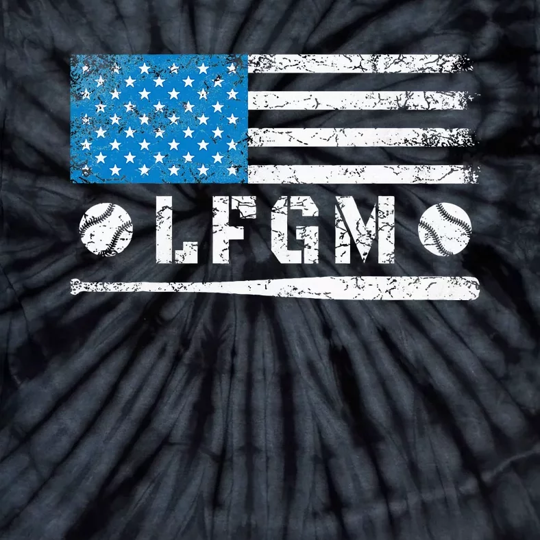 Lfgm American Flag Baseball Fan Gifts Lfgm Tie-Dye T-Shirt