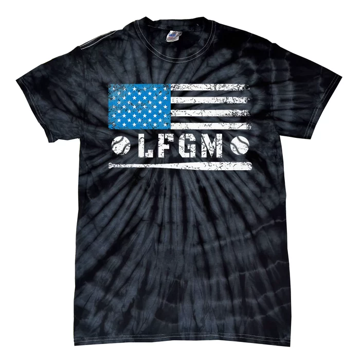 Lfgm American Flag Baseball Fan Gifts Lfgm Tie-Dye T-Shirt