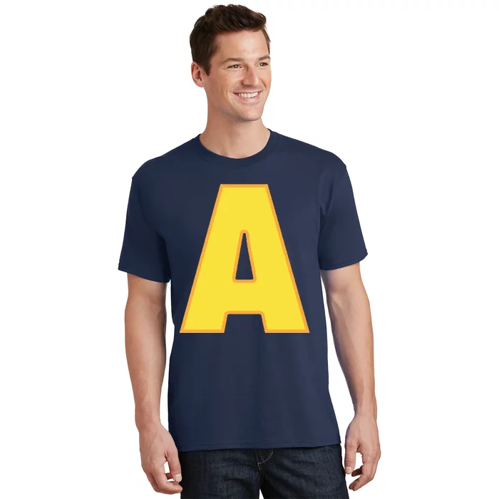 Letter A Funny Chipmunk Group Matching Halloween Costume T-Shirt