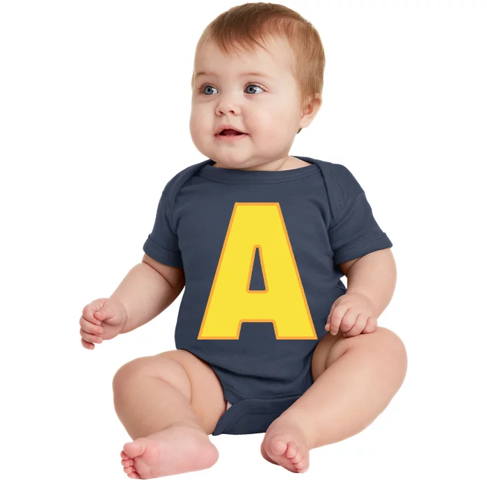 Letter A Funny Chipmunk Group Matching Halloween Costume Baby Bodysuit