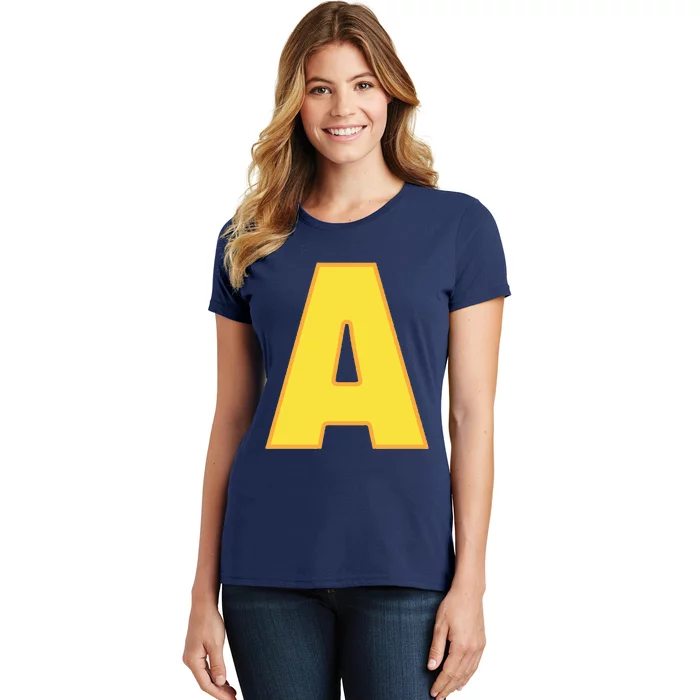 Letter A Funny Chipmunk Group Matching Halloween Costume Women's T-Shirt