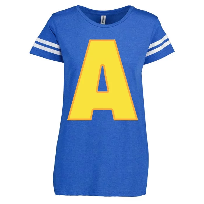 Letter A Funny Chipmunk Group Matching Halloween Costume Enza Ladies Jersey Football T-Shirt