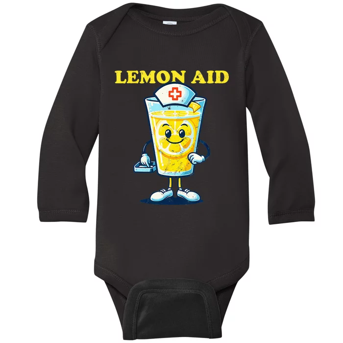 Lemon Aid Funny Lemonade Baby Long Sleeve Bodysuit