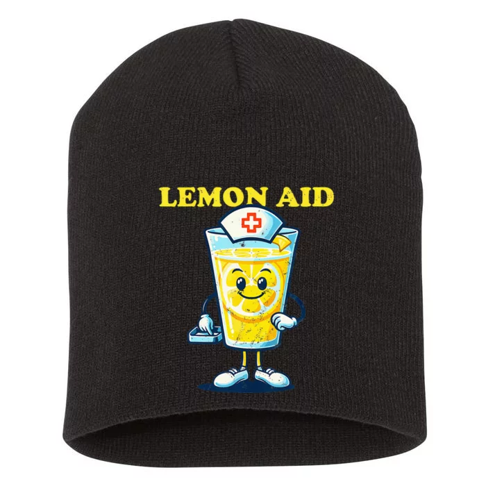 Lemon Aid Funny Lemonade Short Acrylic Beanie