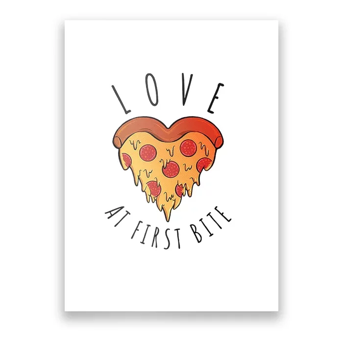 Love At First Bite Pizza Poster