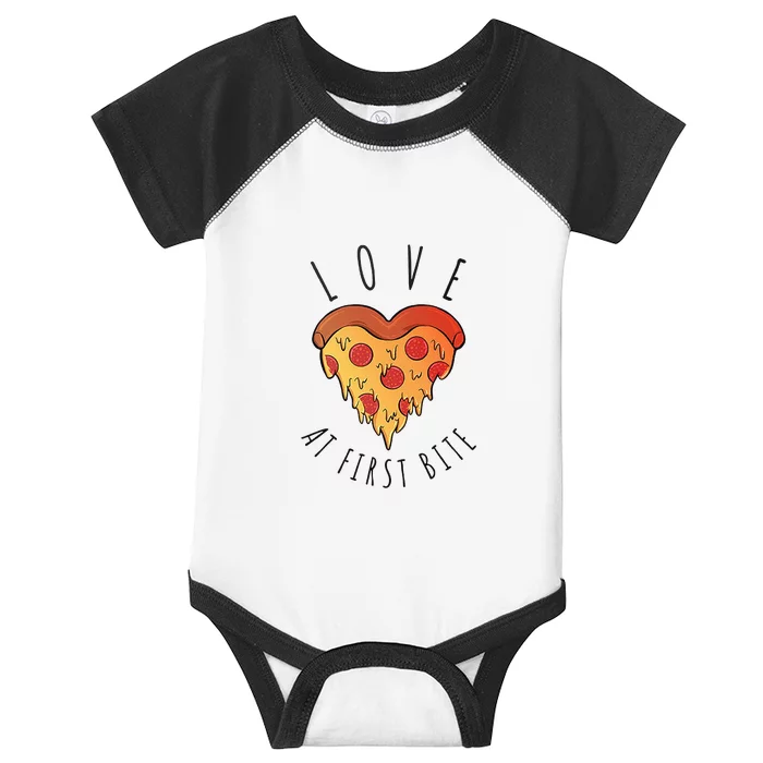 Love At First Bite Pizza Infant Baby Jersey Bodysuit