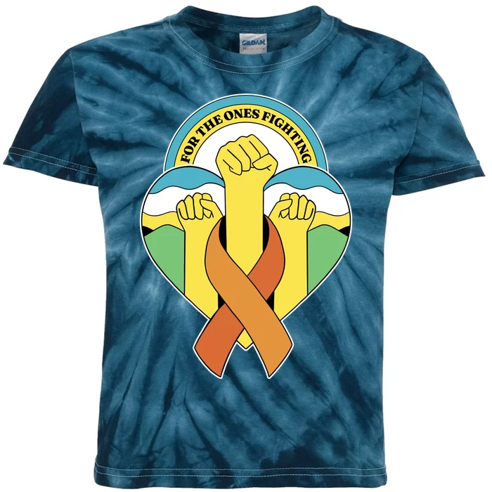 Leukemia Awareness For The Ones Fighting Kids Tie-Dye T-Shirt