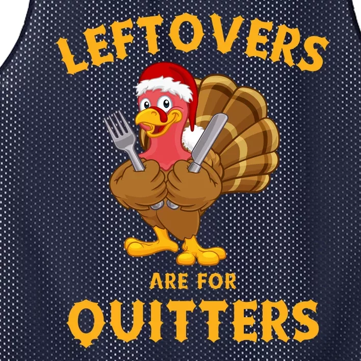 Leftovers Are For Quitters Funny Thanksgiving Turkey Dinner Mesh Reversible Basketball Jersey Tank