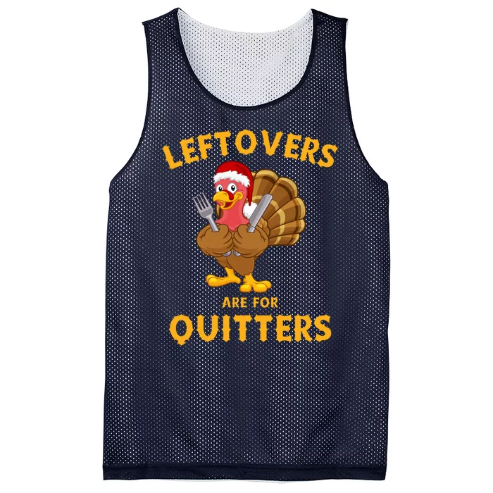 Leftovers Are For Quitters Funny Thanksgiving Turkey Dinner Mesh Reversible Basketball Jersey Tank