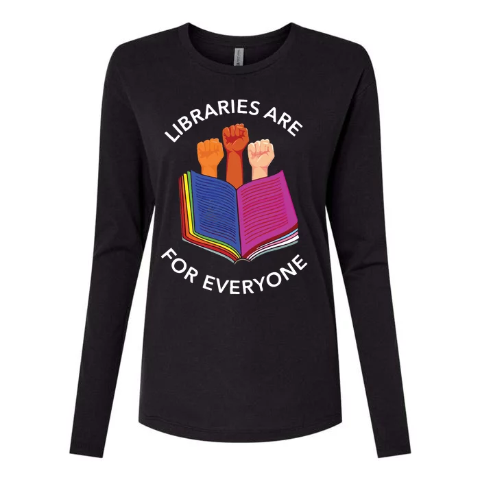 Libraries Are For Everyone Womens Cotton Relaxed Long Sleeve T-Shirt