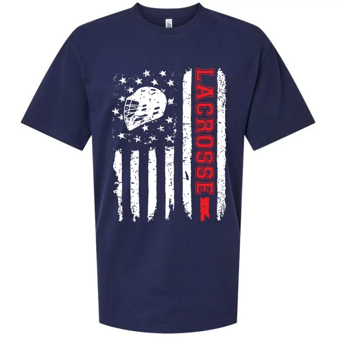 Lacrosse American Flag Distressed Sueded Cloud Jersey T-Shirt