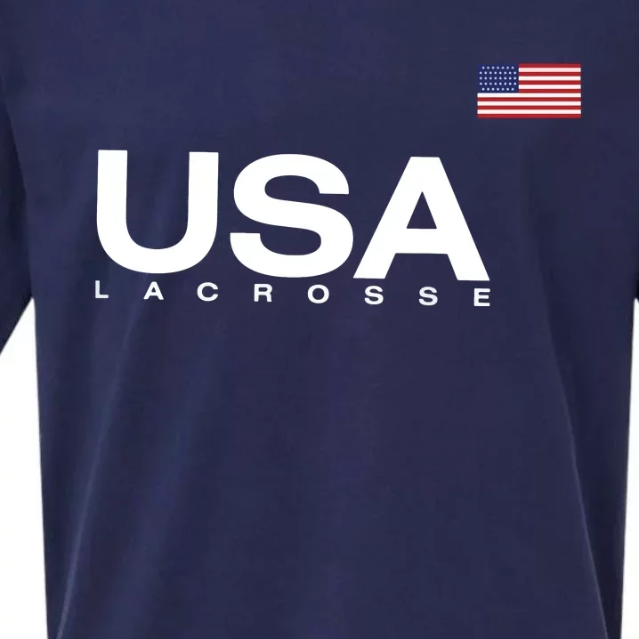 Lacrosse American Flag Lax Helmet Sticks 4th Of July Gifts Sueded Cloud Jersey T-Shirt