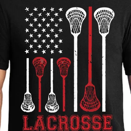 Lacrosse American Flag LAX Lacrosse Apparel Lacrosse Player Pajama Set