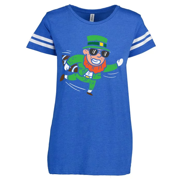 Leprechaun American Football St Patricks Day Gift Enza Ladies Jersey Football T-Shirt