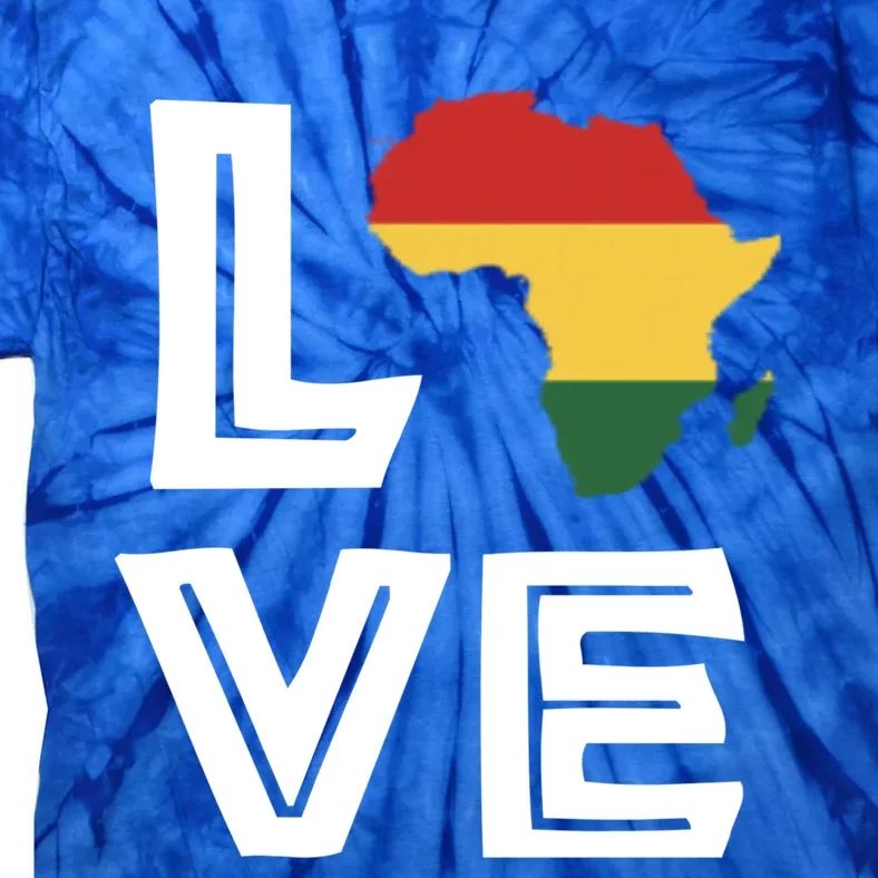 Love Africa Flag Proud African Pride Map Meaningful Gift Tie-Dye T-Shirt