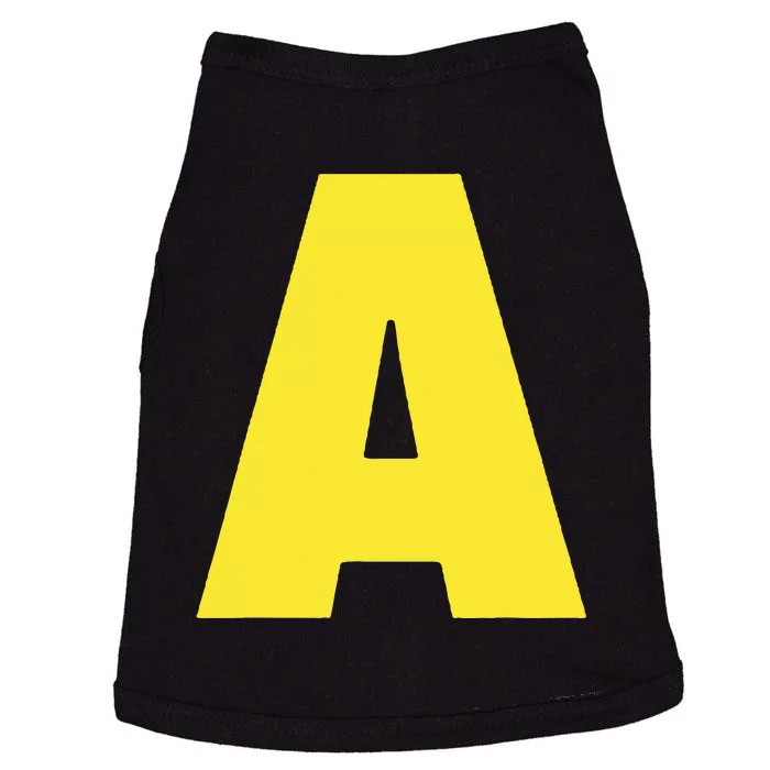 Letter A Funny Matching Halloween Costume Doggie Tank