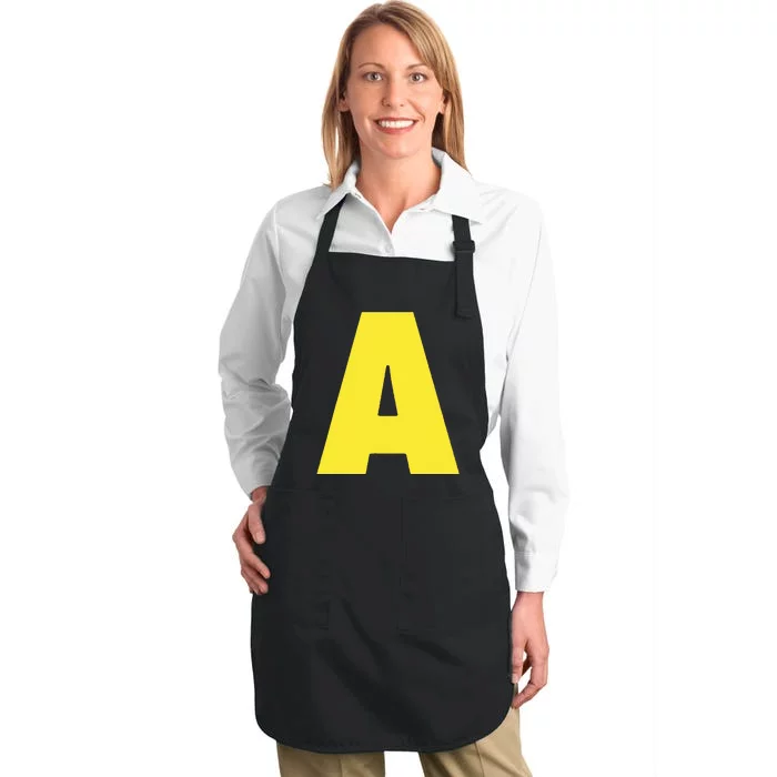 Letter A Funny Matching Halloween Costume Full-Length Apron With Pocket