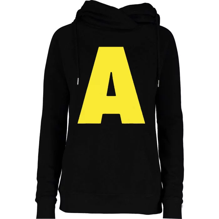 Letter A Funny Matching Halloween Costume Womens Funnel Neck Pullover Hood