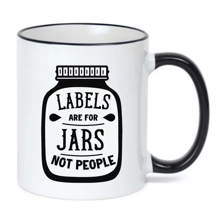 Labels Are For Jars Not People Black Color Changing Mug