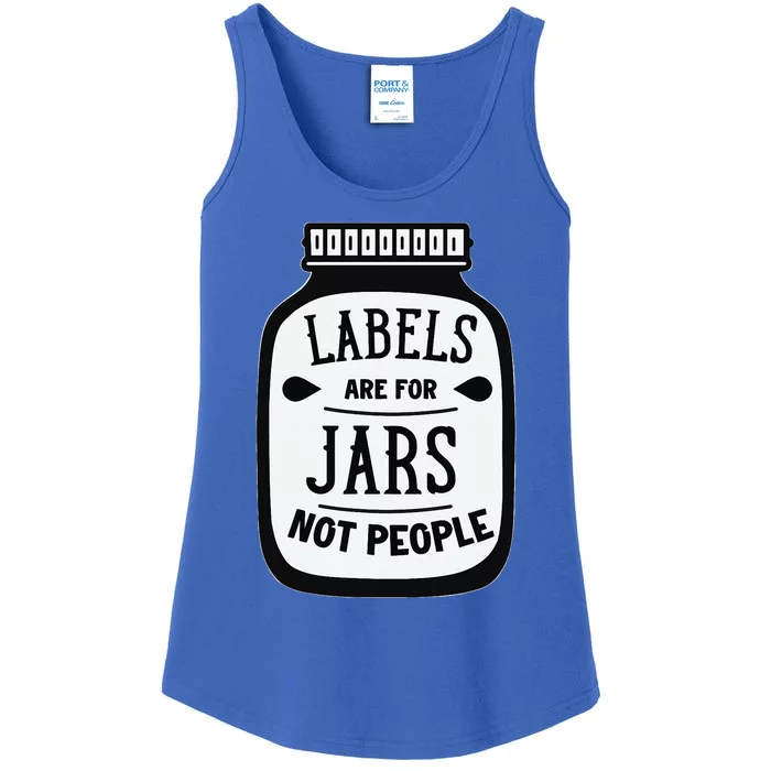 Labels Are For Jars Not People Ladies Essential Tank