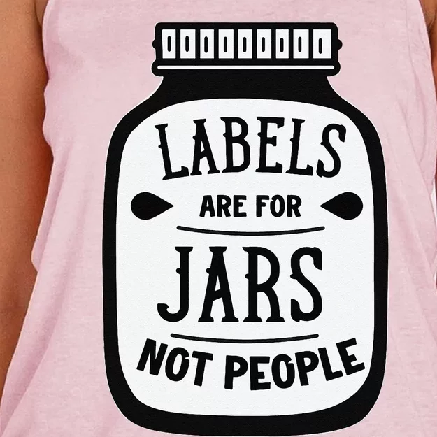 Labels Are For Jars Not People Women's Knotted Racerback Tank