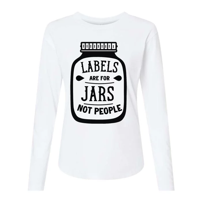 Labels Are For Jars Not People Womens Cotton Relaxed Long Sleeve T-Shirt