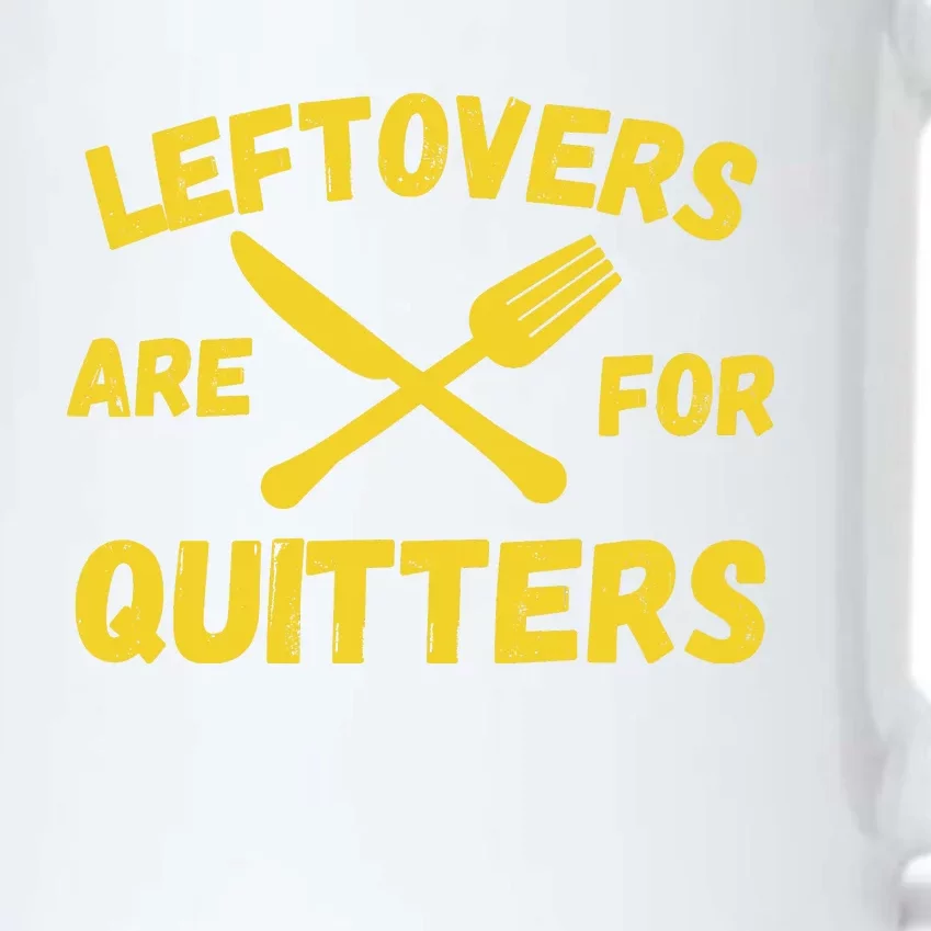 Leftovers Are For Quitters Funny Thanksgiving Turkey Dinner Black Color Changing Mug