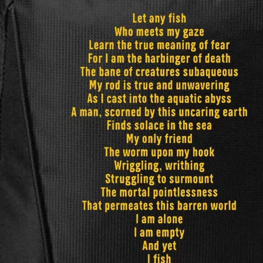 Let Any Fish Who Meets My Gaze City Backpack