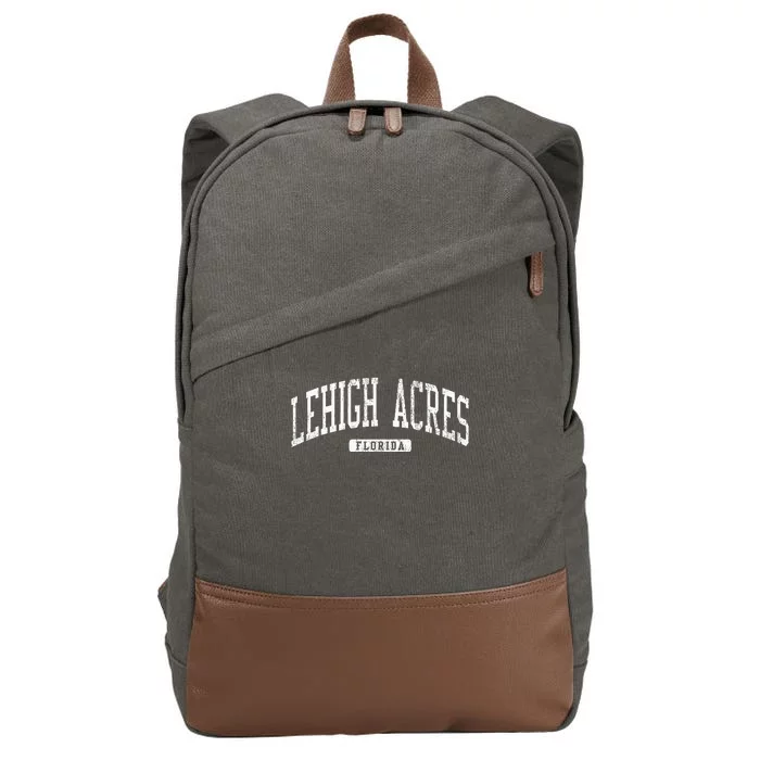 Lehigh Acres Florida Fl Js03 College University Cotton Canvas Backpack