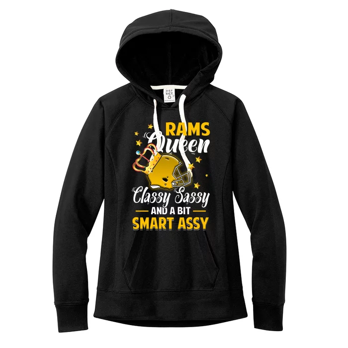 Los Angeles Football Queen Classy Sassy And A Bit Smart Assy Women's Fleece Hoodie