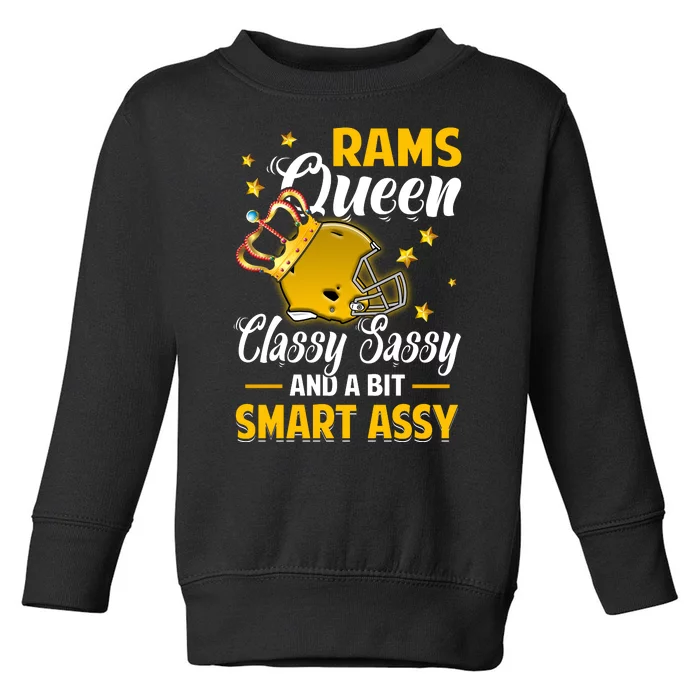 Los Angeles Football Queen Classy Sassy And A Bit Smart Assy Toddler Sweatshirt