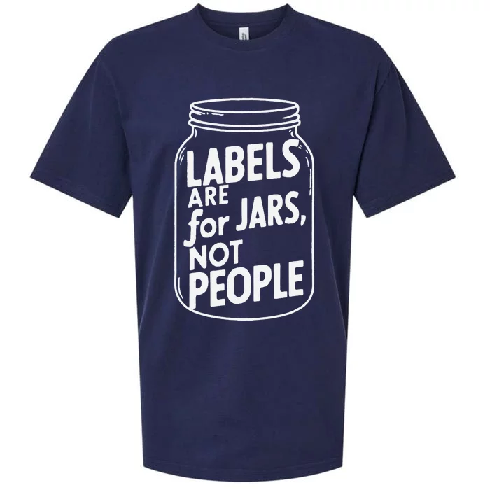 Labels Are For Jars Not People Sueded Cloud Jersey T-Shirt