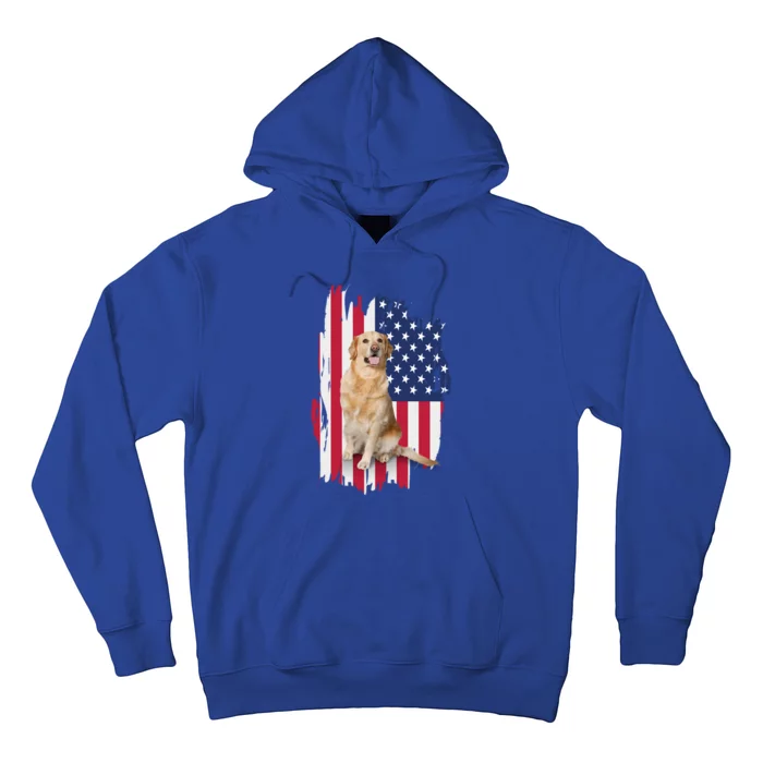 Labrador American Flag 4th Of July Patriotic Dog Cute Gift Hoodie