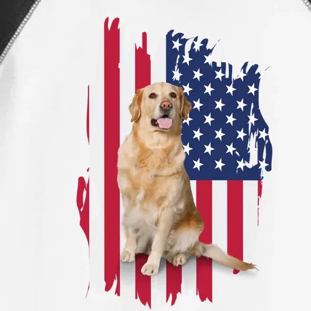 Labrador American Flag 4th Of July Patriotic Dog Cute Gift Toddler Fine Jersey T-Shirt