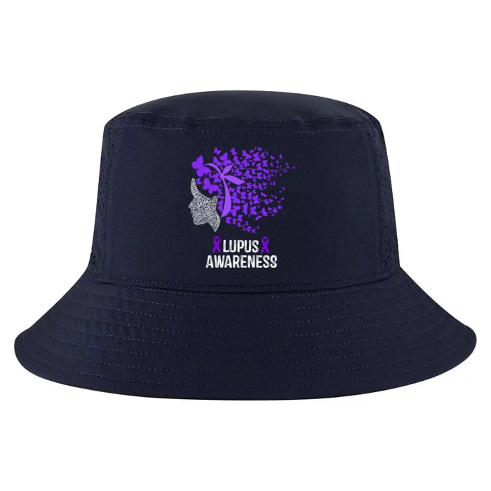 Lupus Awareness Funny Gift Lupus Purple Butterflies Gift Cool Comfort Performance Bucket Hat