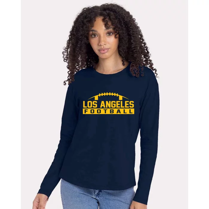 Los Angeles Football Logo Womens Cotton Relaxed Long Sleeve T-Shirt