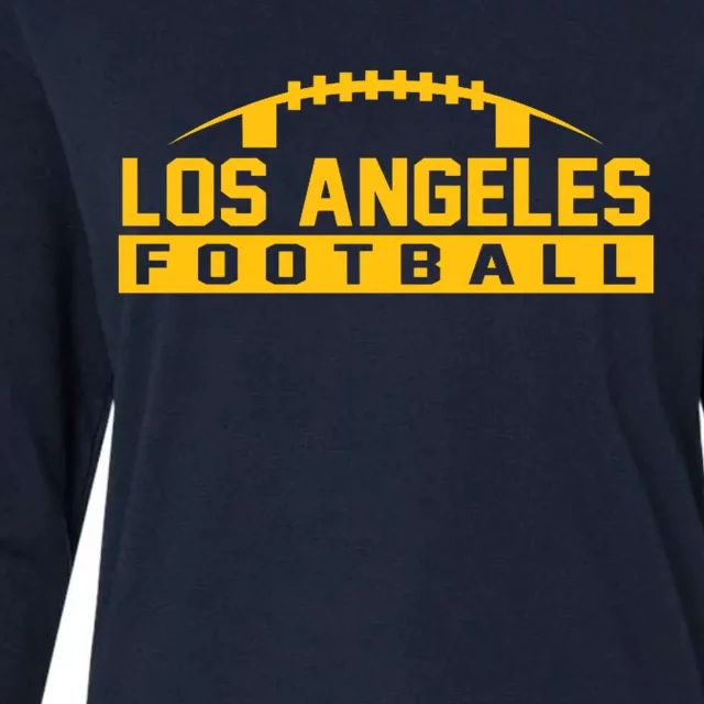 Los Angeles Football Logo Womens Cotton Relaxed Long Sleeve T-Shirt