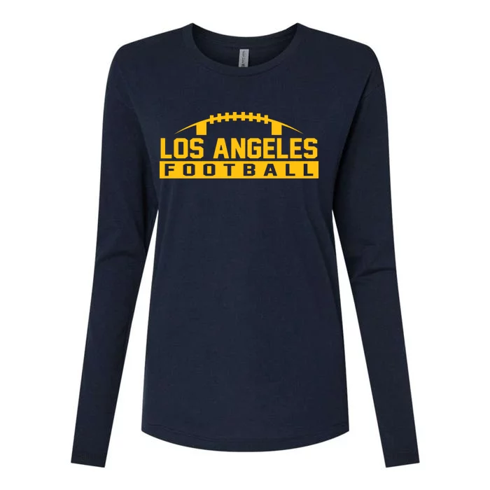 Los Angeles Football Logo Womens Cotton Relaxed Long Sleeve T-Shirt