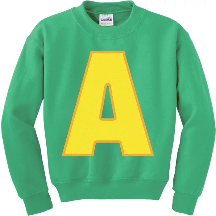 Letter A Funny Matching Halloween Costume Kids Sweatshirt