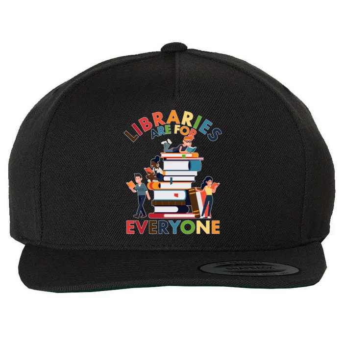 Libraries Are For Everyone Book Lover Wool Snapback Cap