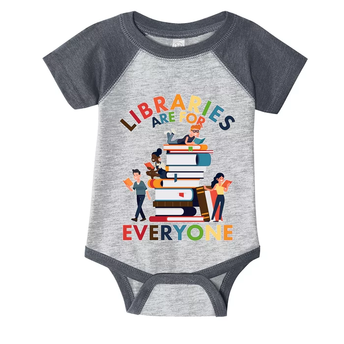 Libraries Are For Everyone Book Lover Infant Baby Jersey Bodysuit