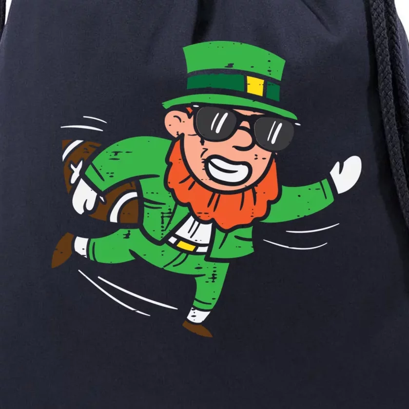 Leprechaun American Football St Patricks Day Gift Drawstring Bag