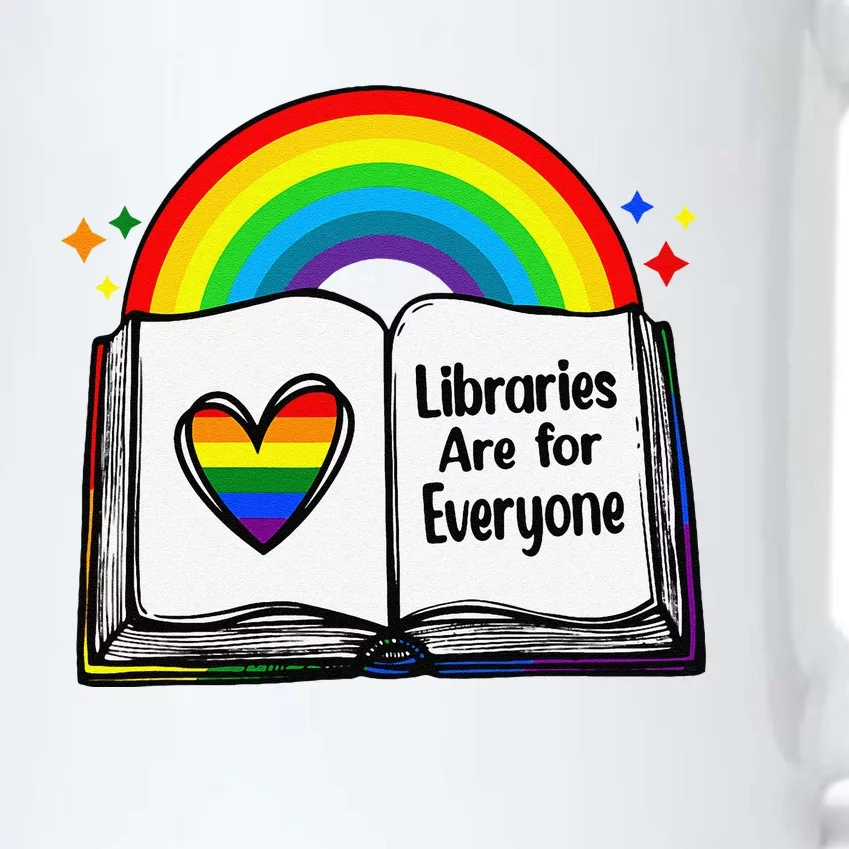 Libraries Are For Everyone Rainbow Lgbt Flag Librarian Black Color Changing Mug