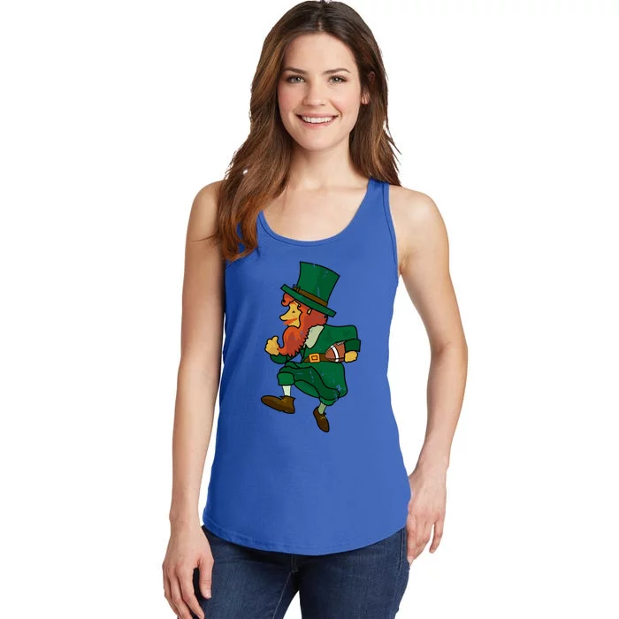 Leprechaun American Football St Patricks Day Sports Lover Gift Ladies Essential Tank