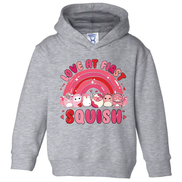 Love At First Squish Valentine Toddler Hoodie