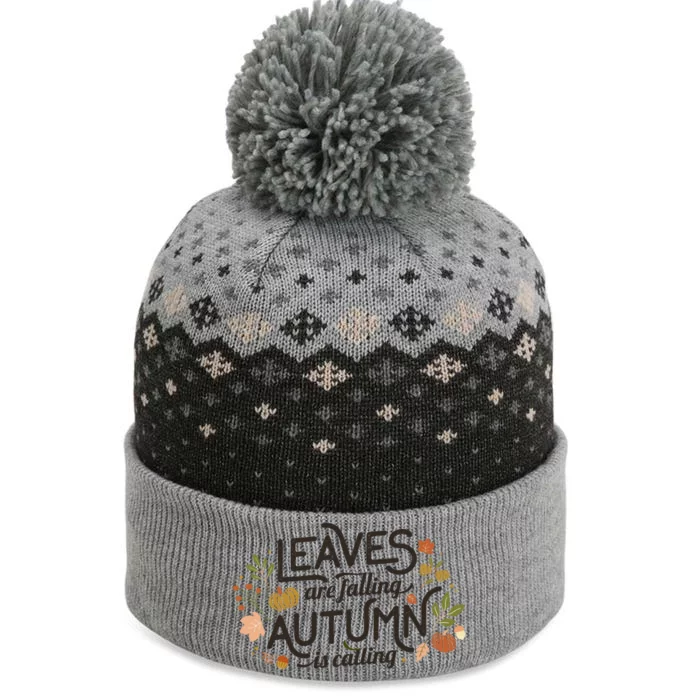 Leaves Are Falling Autumn Is Calling The Baniff Cuffed Pom Beanie