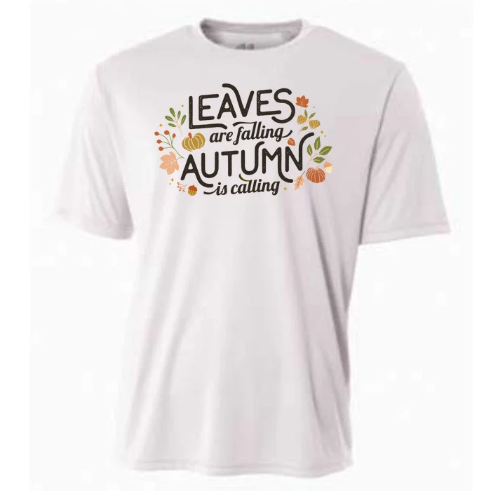 Leaves Are Falling Autumn Is Calling Cooling Performance Crew T-Shirt